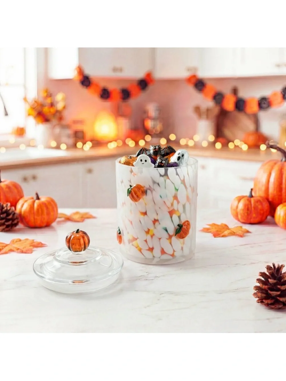 Cook With Color Pumpkin Halloween Icon Treat Gifting Jar